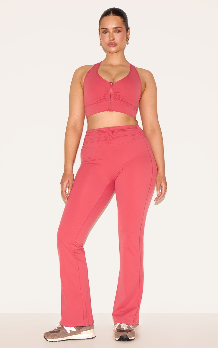 Shape Rose Active Ruched Zip Front Cupped Sports Bra image 3