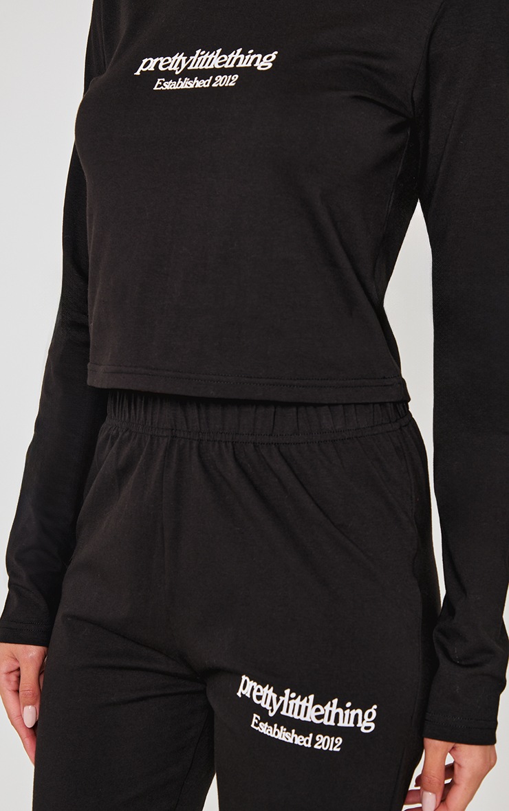 PRETTYLITTLETHING Ensemble de pyjama legging et top à manches longues noir image 4