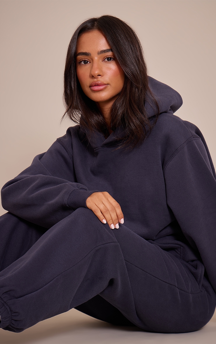 Petite Navy Oversized Pull Over Hoodie image 4