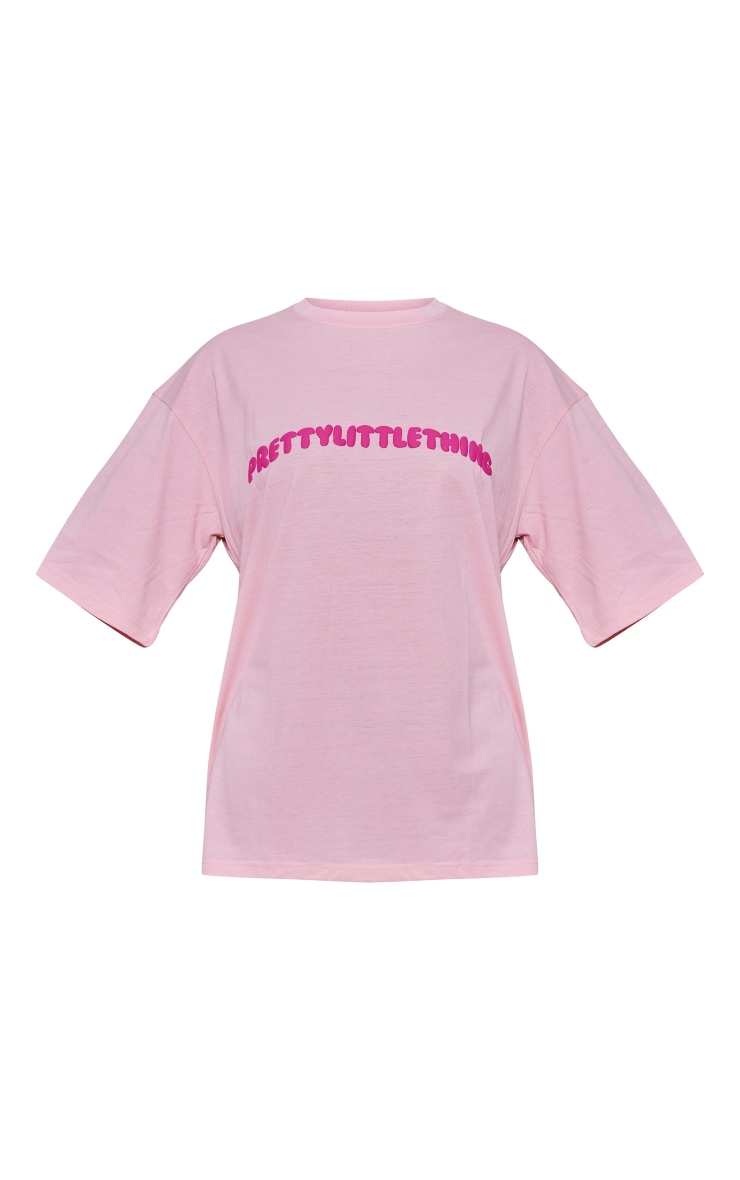 PRETTYLITTLETHING Light Pink Puff Print T Shirt image 5