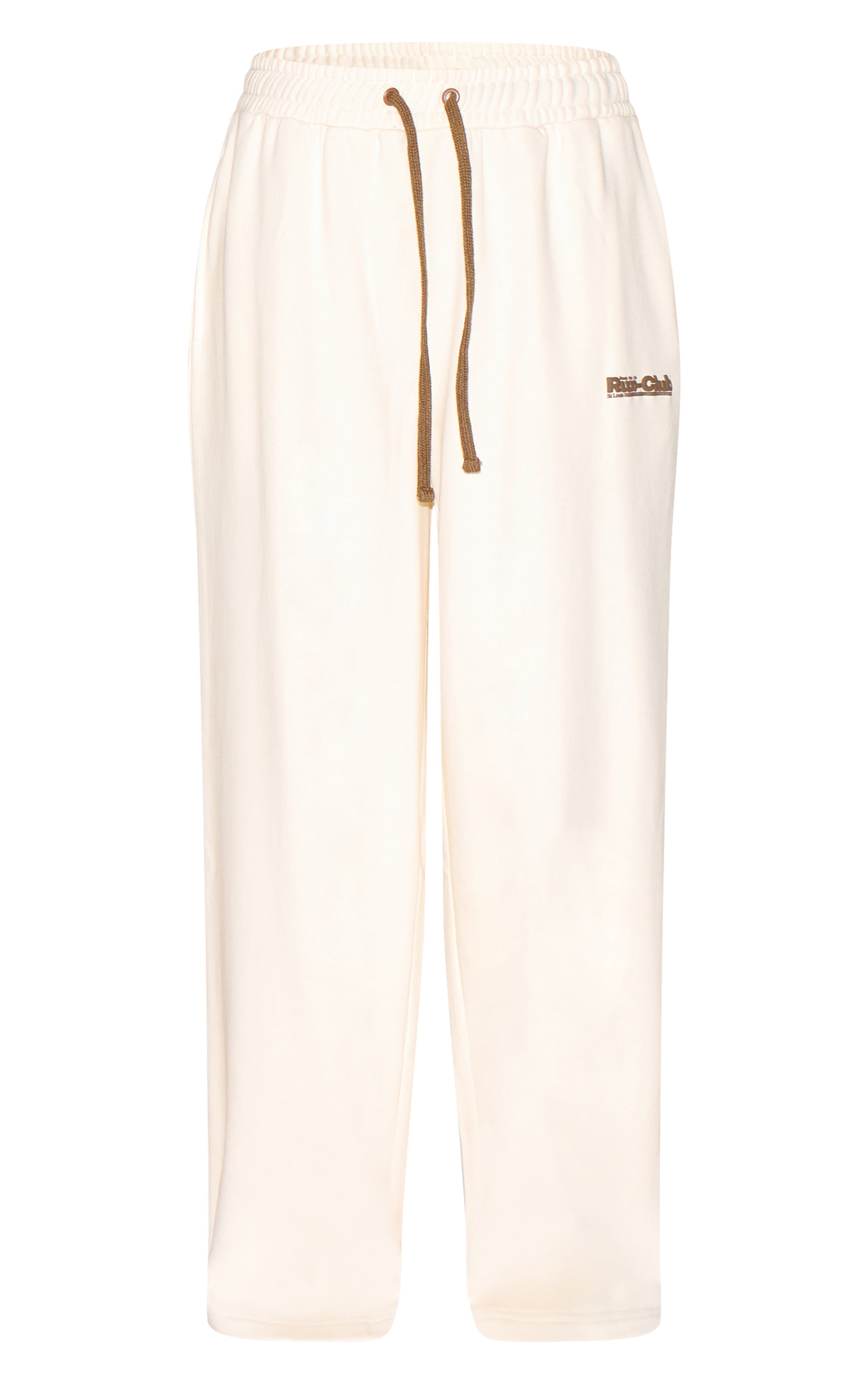 Cream Run Club Puff Print Wide Leg Sweatpants image 5