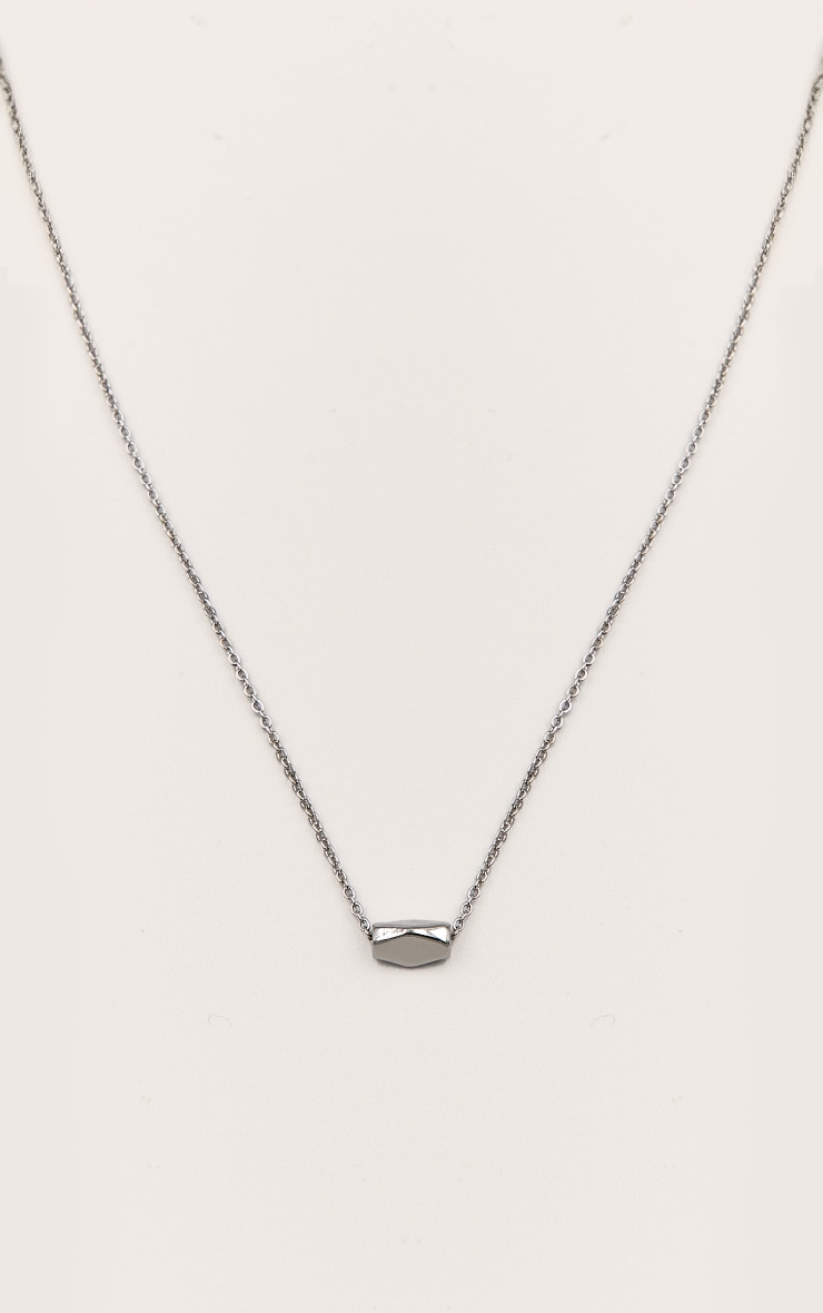 Silver Pendant Detail Necklace image 1