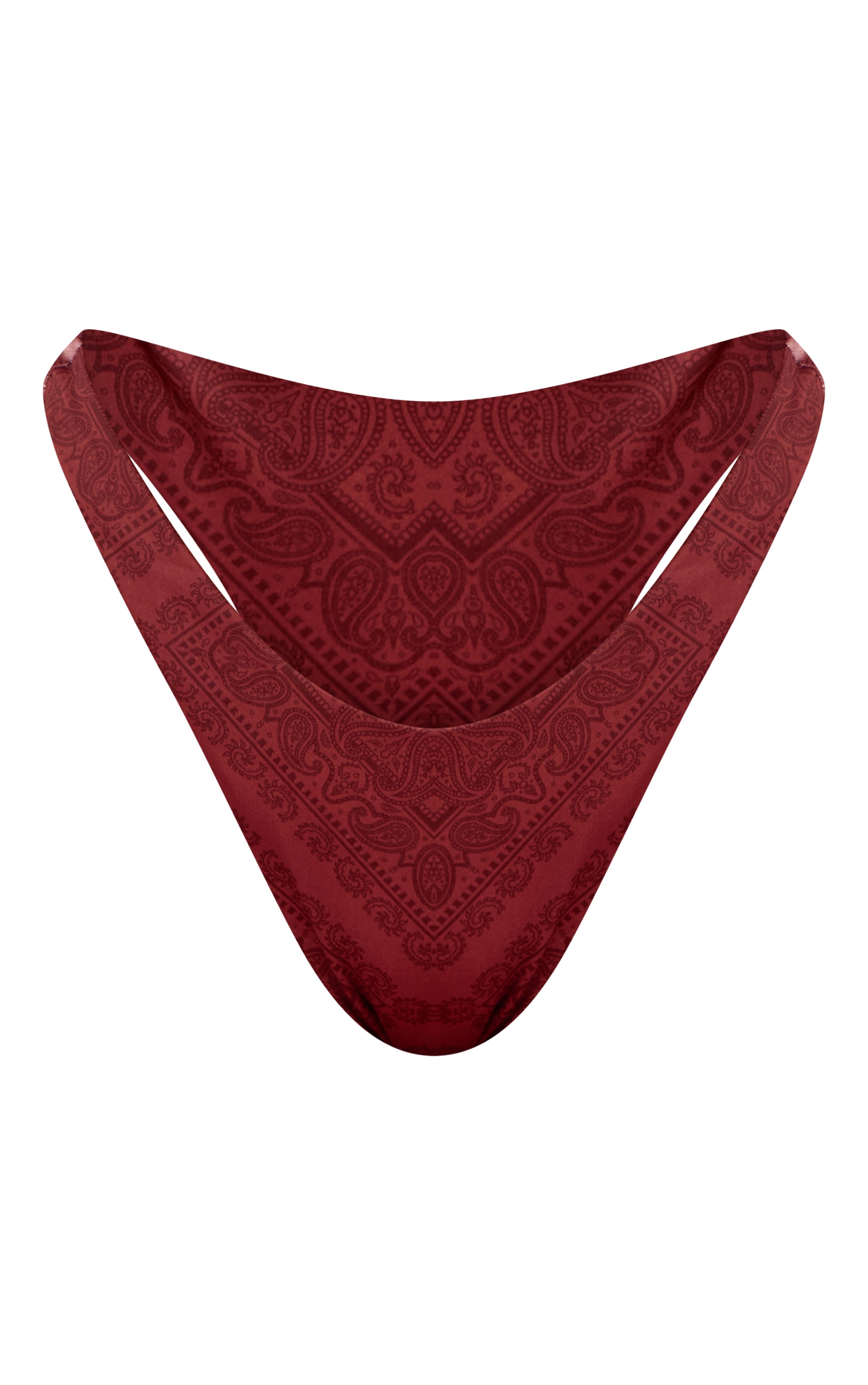 Shape Burgundy Paisely Print Bikini Bottom image 5