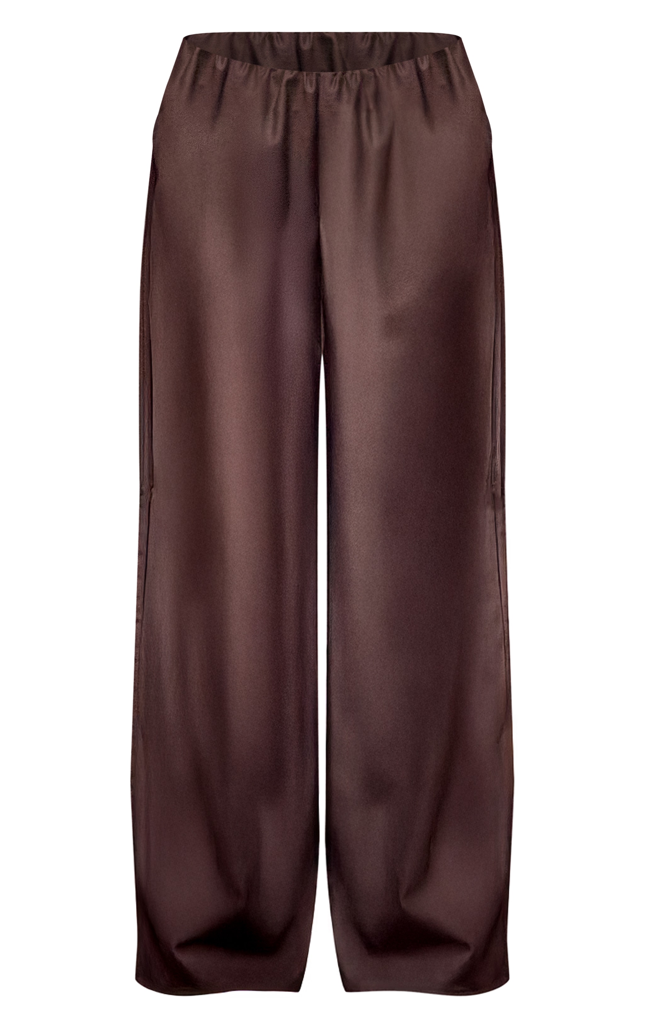 Chocolate Woven Side Tie Detail Wide Leg Pants image 5