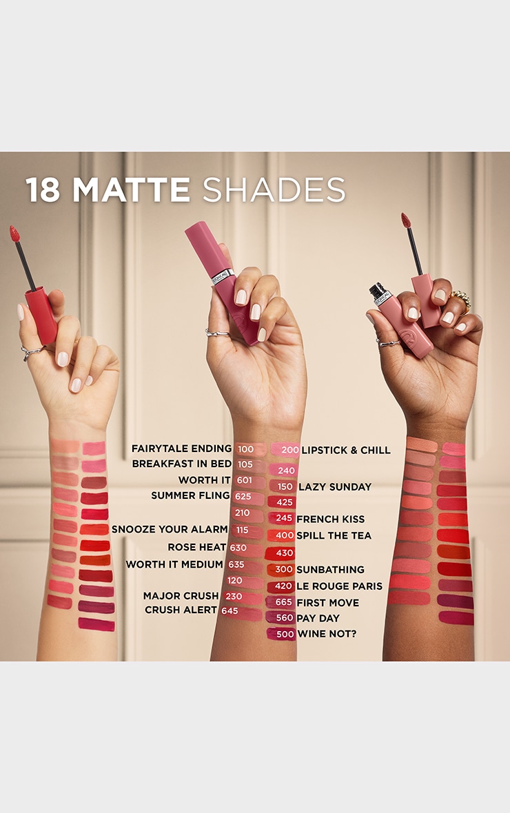 L'Oreal Paris Rouge à lèvres liquide Matte Resistance Nude Attitude Shade 635 - Worth It Medium image 4