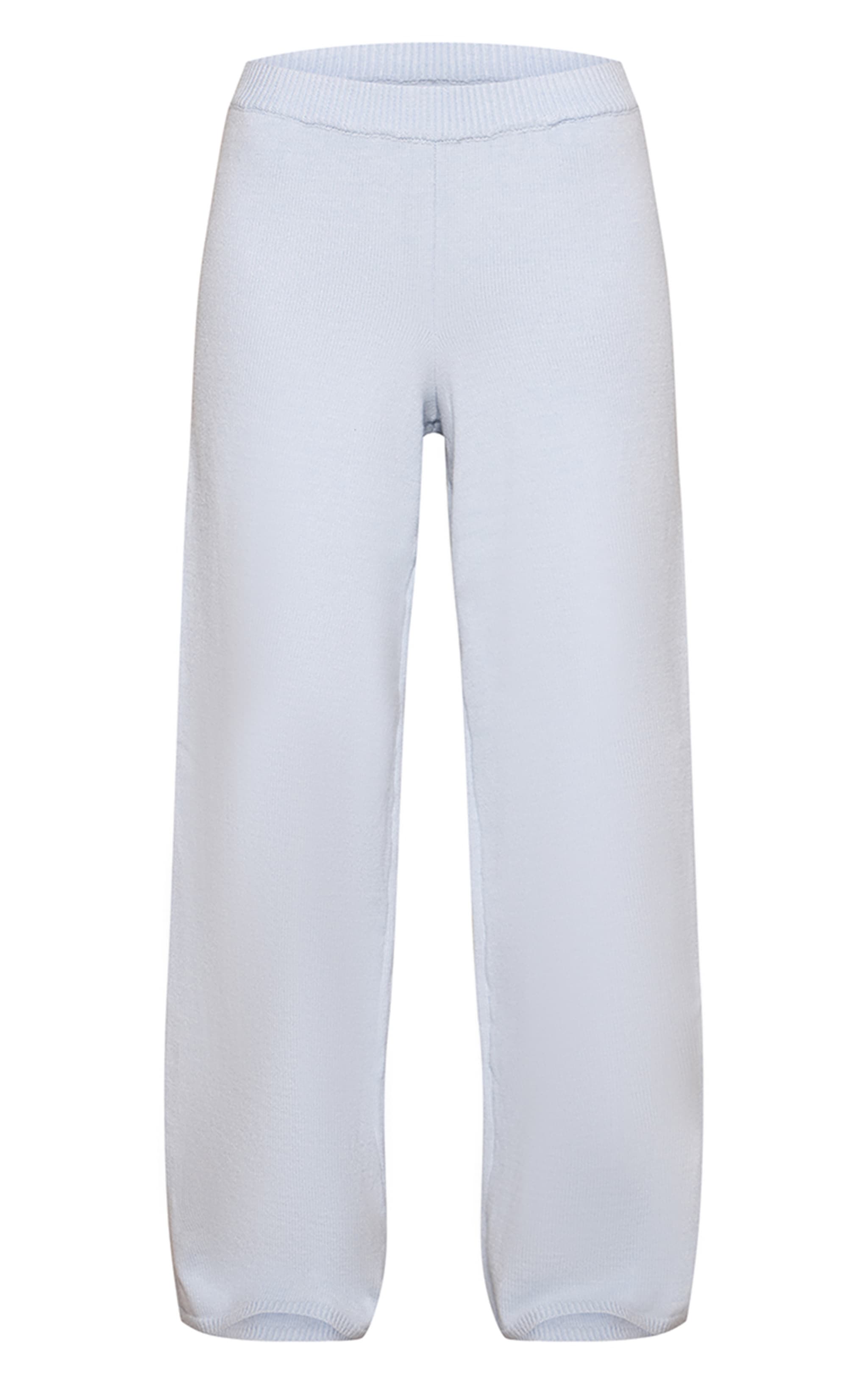 Baby Blue Knitted Slouchy Wide Leg Trousers  image 5