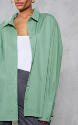 Sage Oversized Cuff Shirt 4