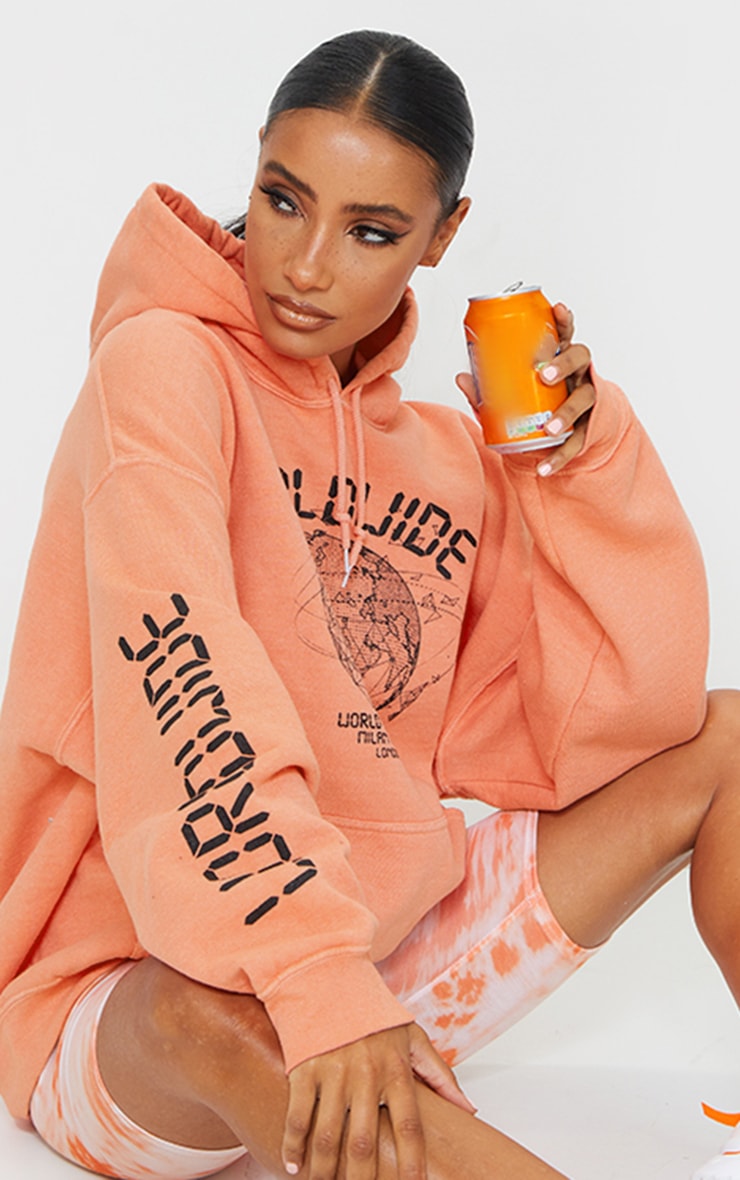 Slogan oversized hoodie Clearance