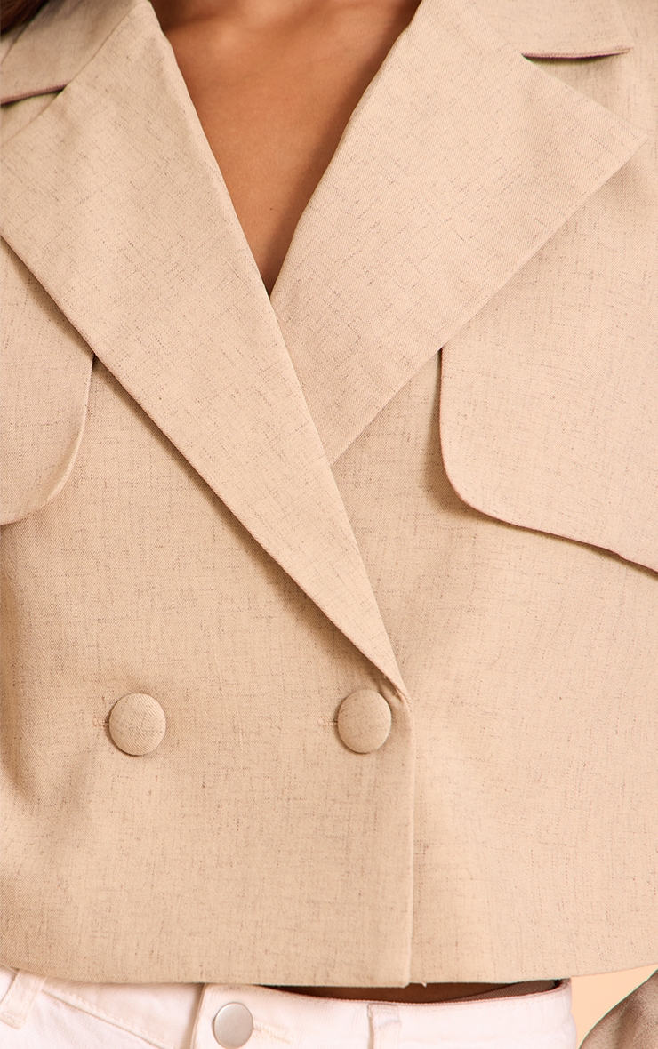 Stone Linen Look Short Trench image 4
