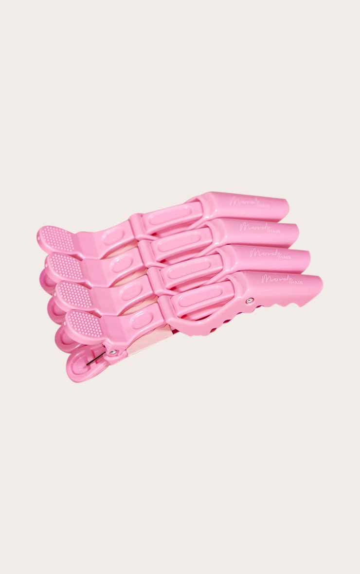 Mermade Hair Grip Clips Pink 4 pack image 3