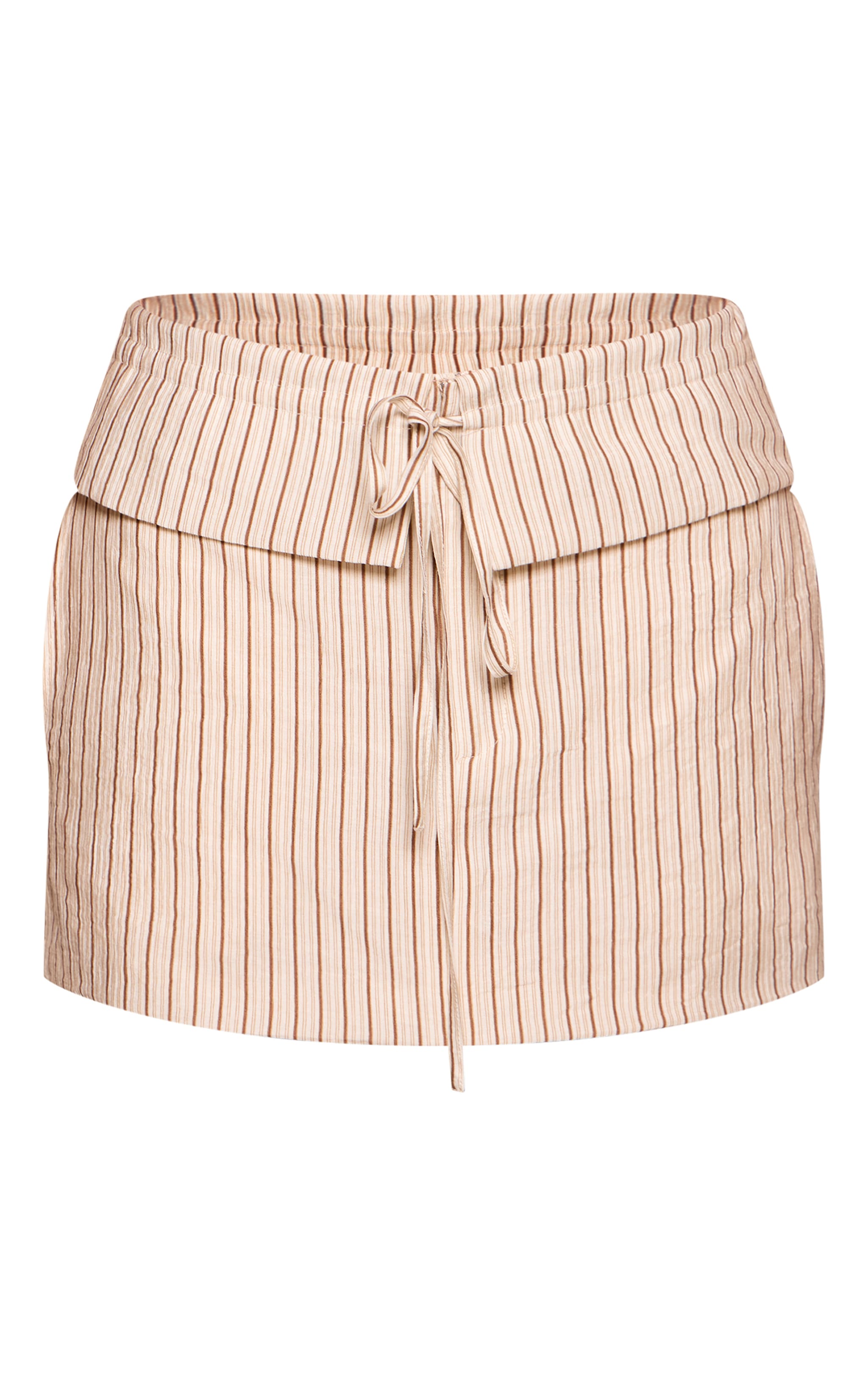 Stone Stripe Woven Folded Mini Skirt image 6