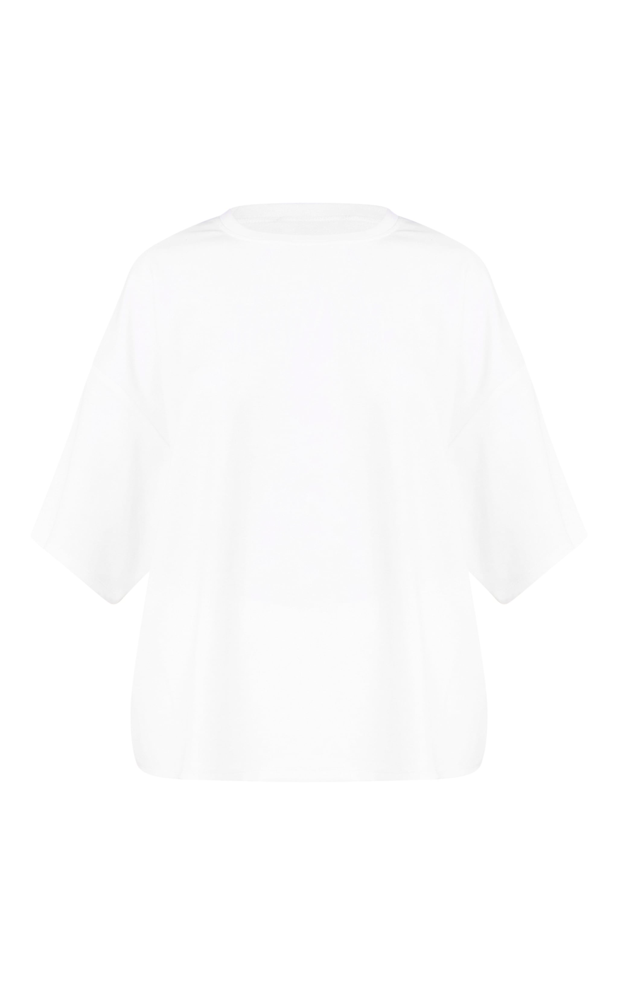 Petite Ecru Modal Oversized Short Sleeve Top image 5