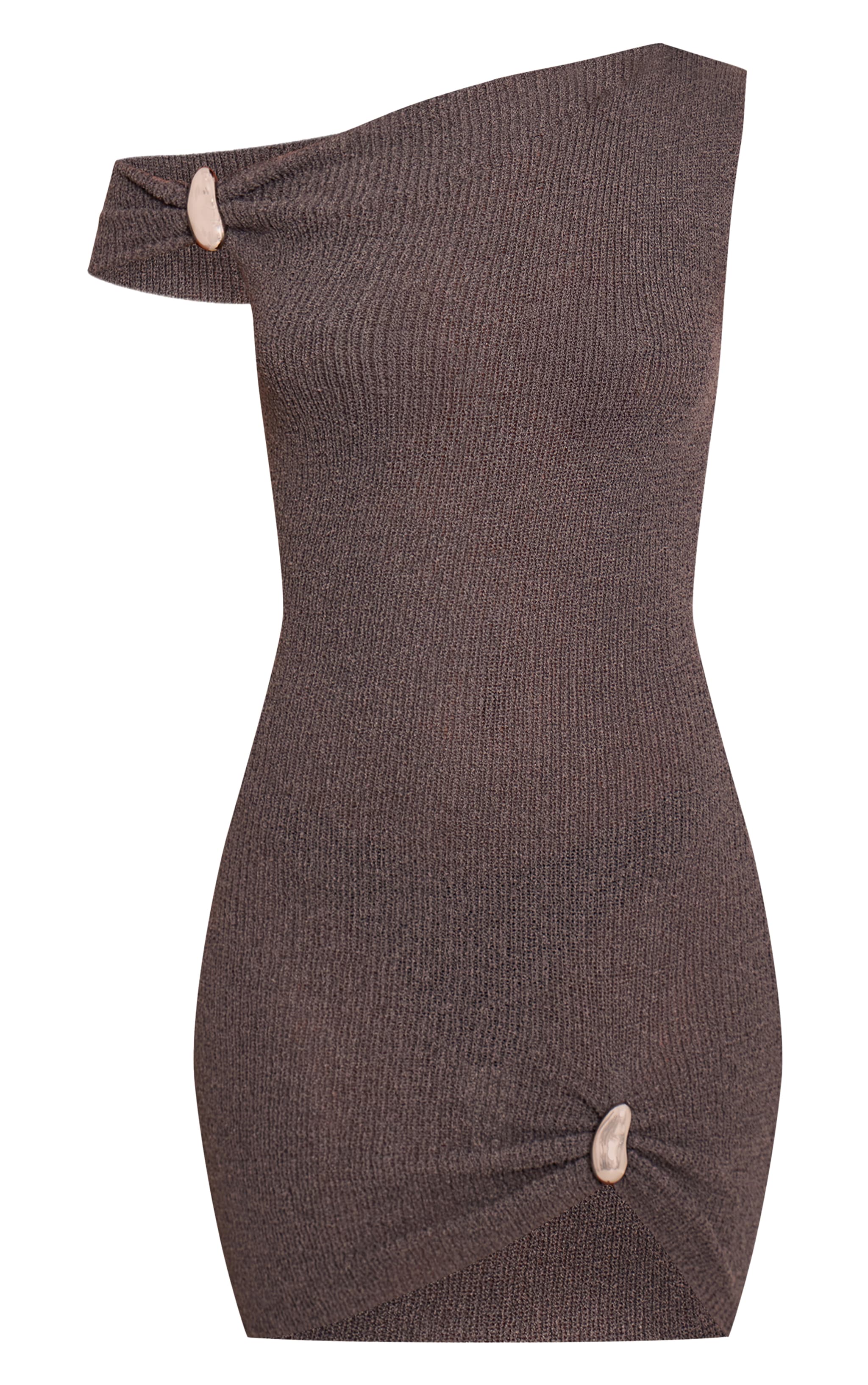 Tall Charcoal Trim Detail Asymmetric Mini Dress image 5