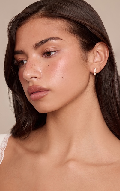 Gold Peal Detail Multipack Mini Hoop Earrings