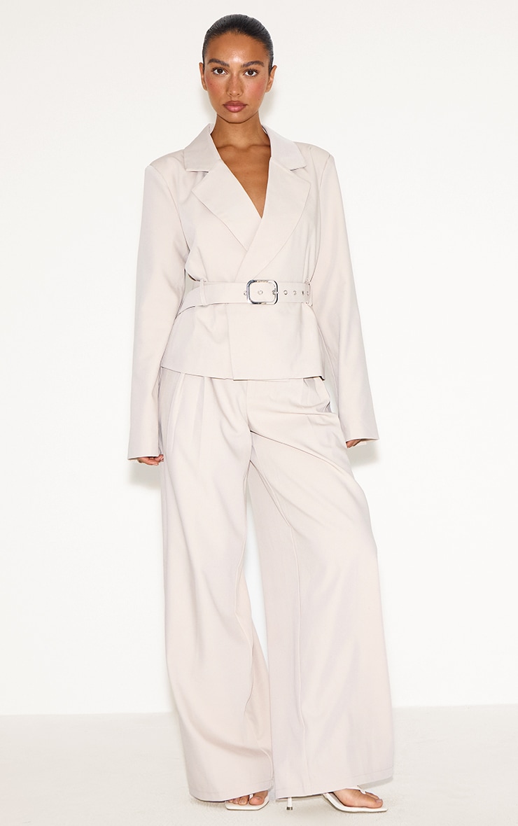Sand Tailored Woven Cropped Trench image 3