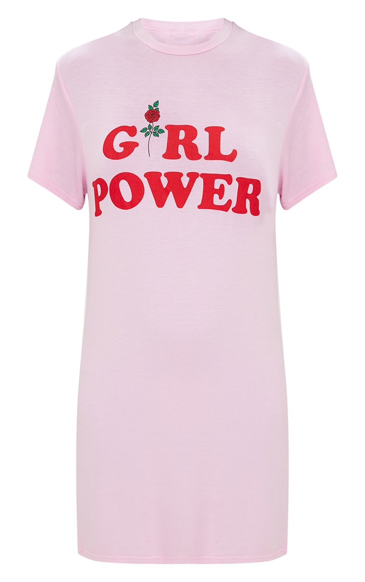 Pink Girl Power T Shirt Dress. Dresses PrettyLittleThing