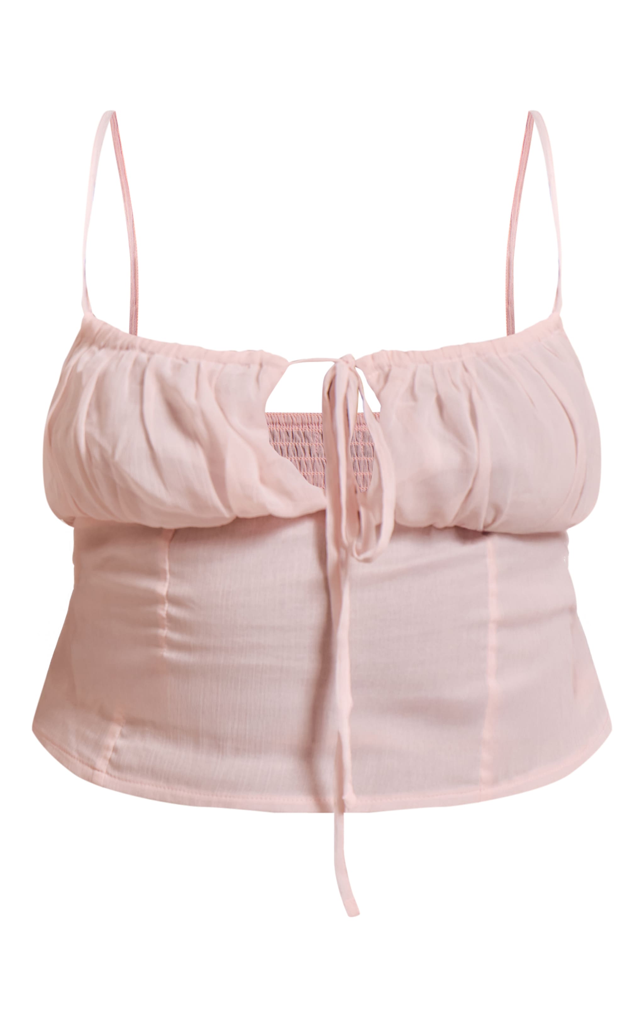 Plus Pink Chiffon Ruched Bust Top image 5