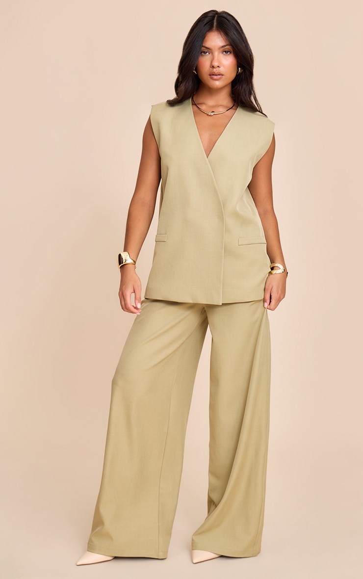 【Anyone more】Rixer Khaki Bijo Long Wide Pants Beige Ultra High Rise Wide Leg Pants Online Shopping | OXXOSHOP