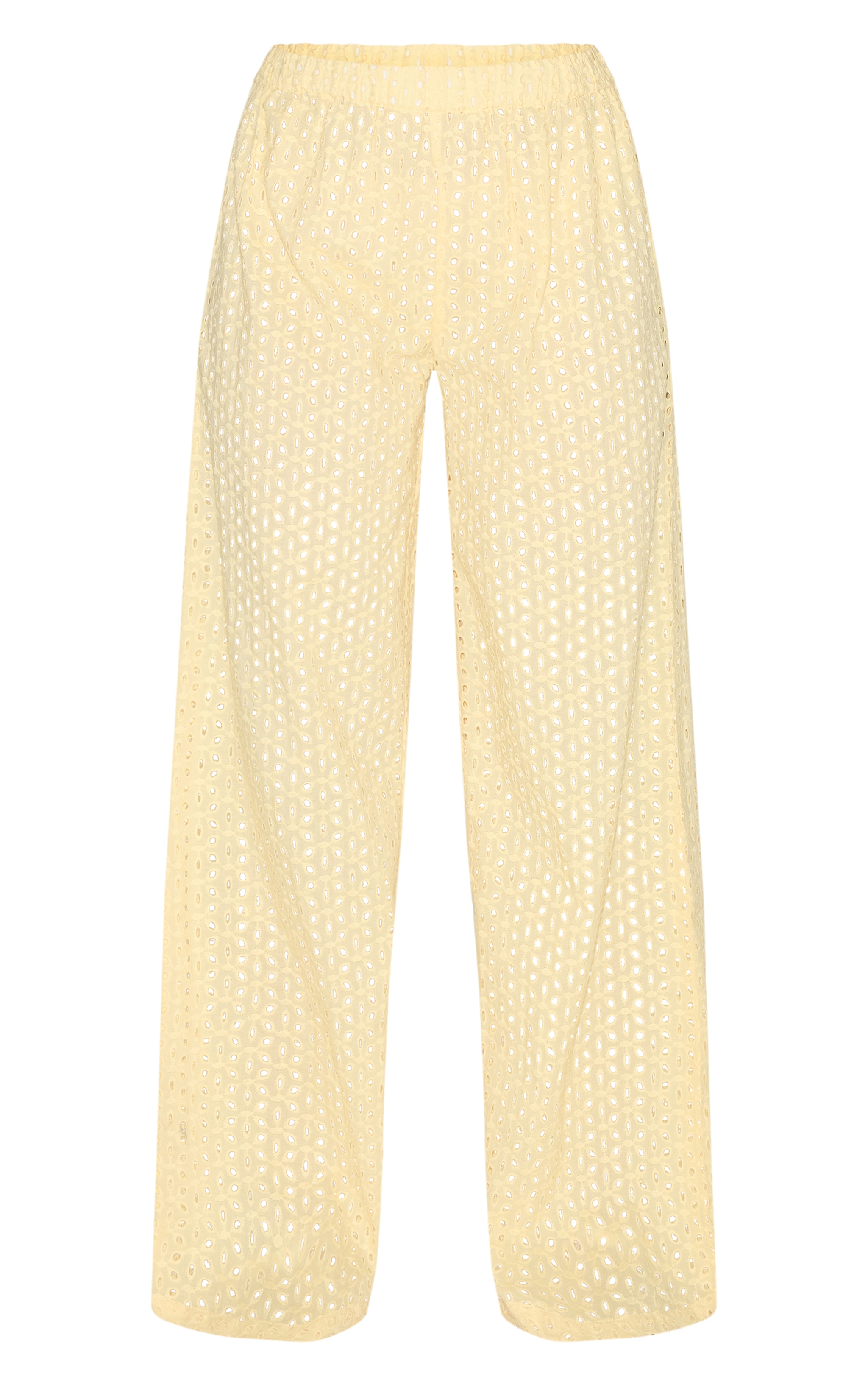 Lemon Embroidered Mid Rise Trousers image 5