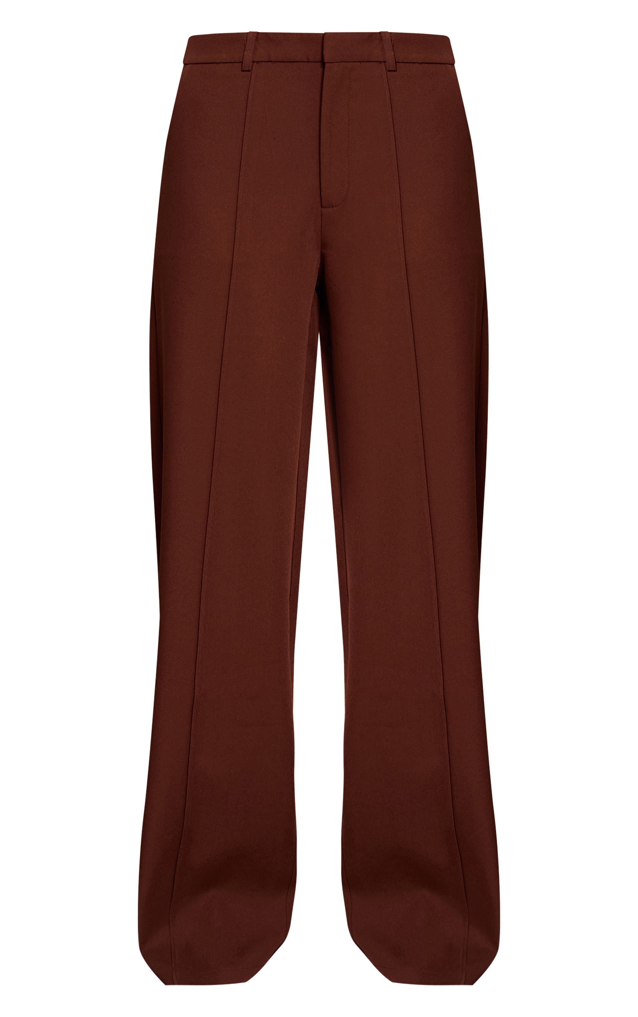 Dark Brown Pintuck Tailored Pant image 5