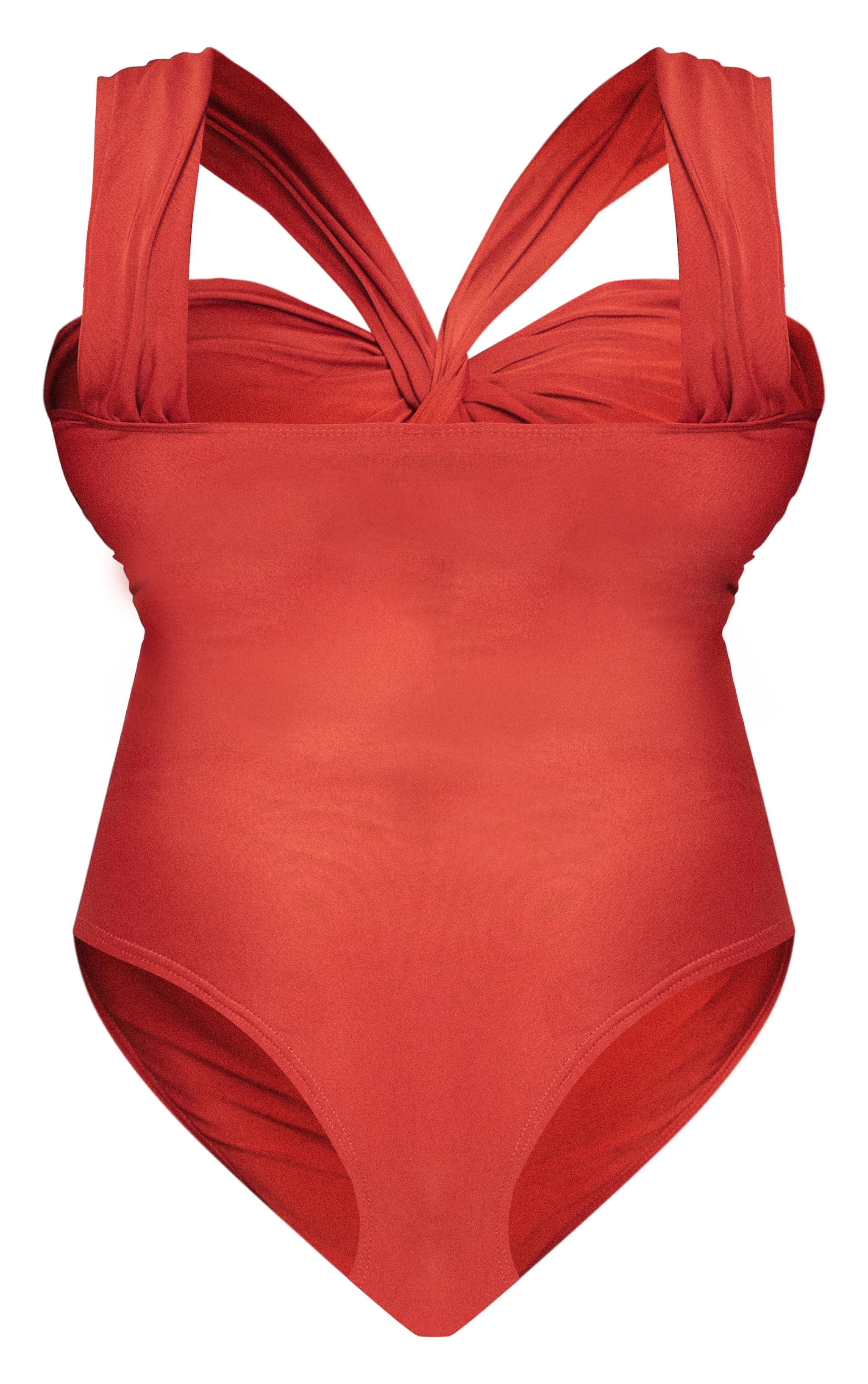 Plus Rust Ruched Bust Swimsuit image 6