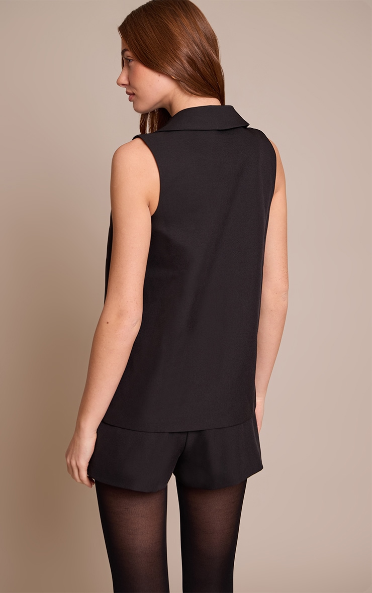 Short de tailleur tissé noir image 3