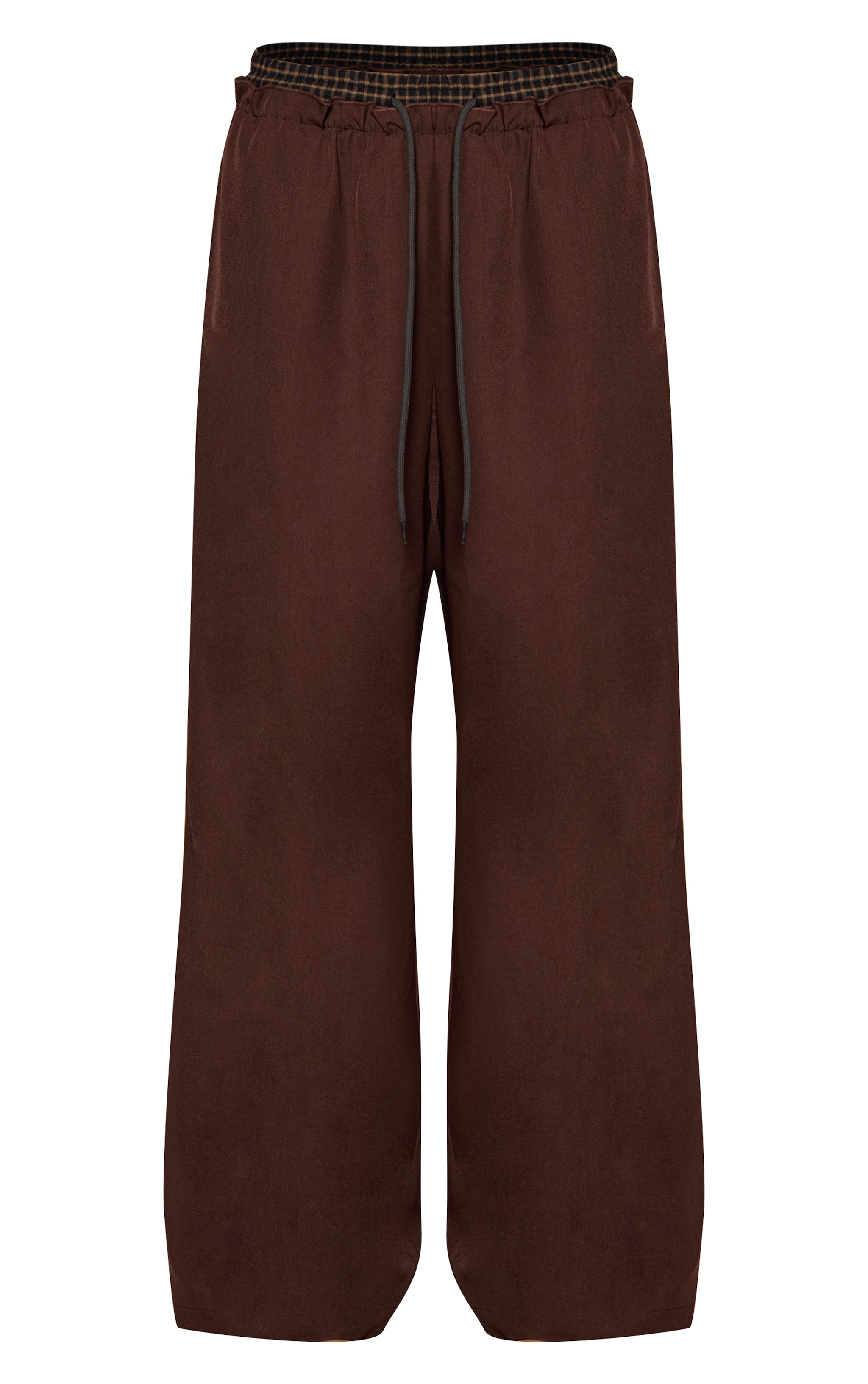Chocolate Boxer Detail Drawstring Waist Trousers image 5