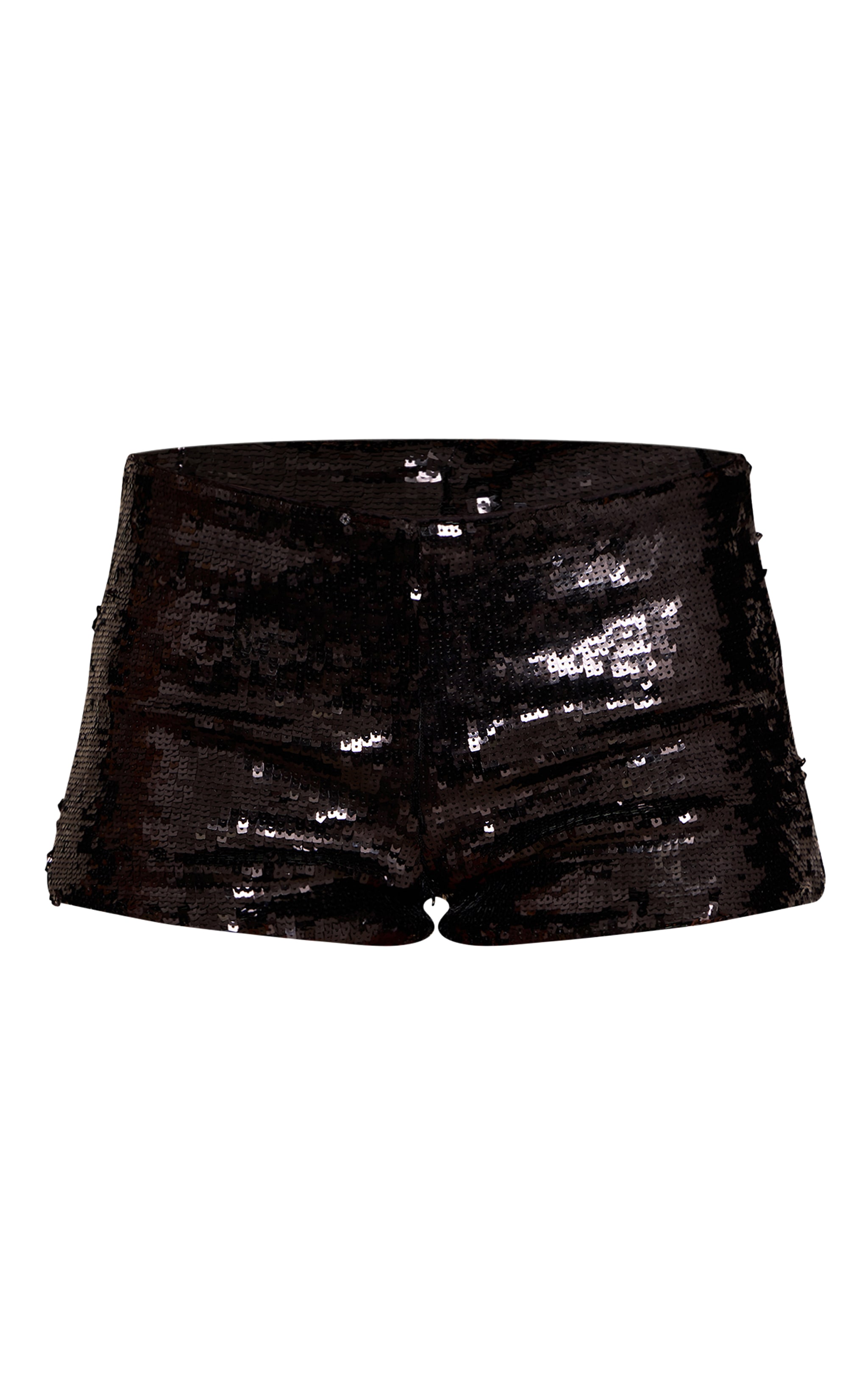 Black Sequin Mid Rise Short image 6