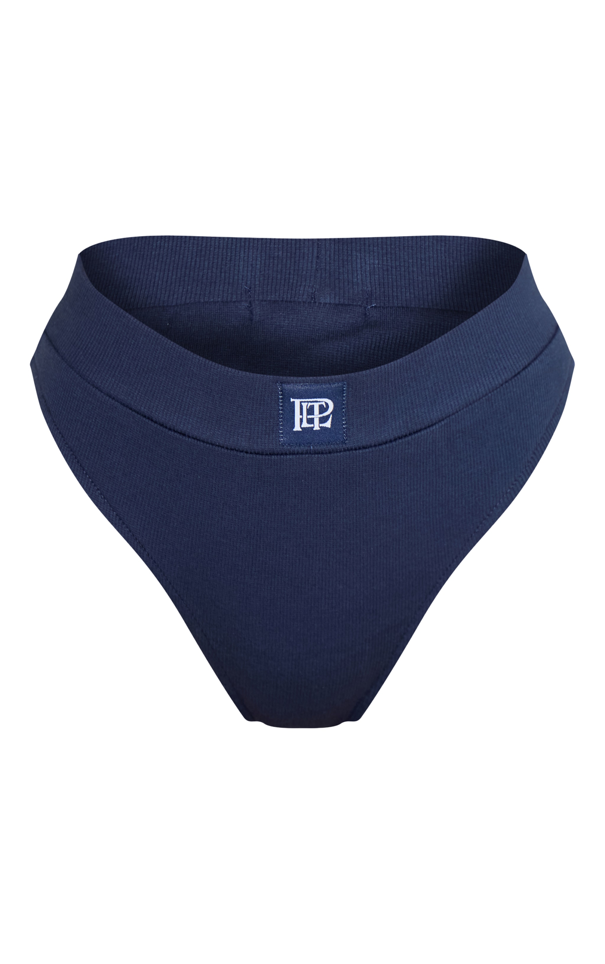 PrettyLittleThing Navy Sleep Tonal Elastic High Waist Panties image 5
