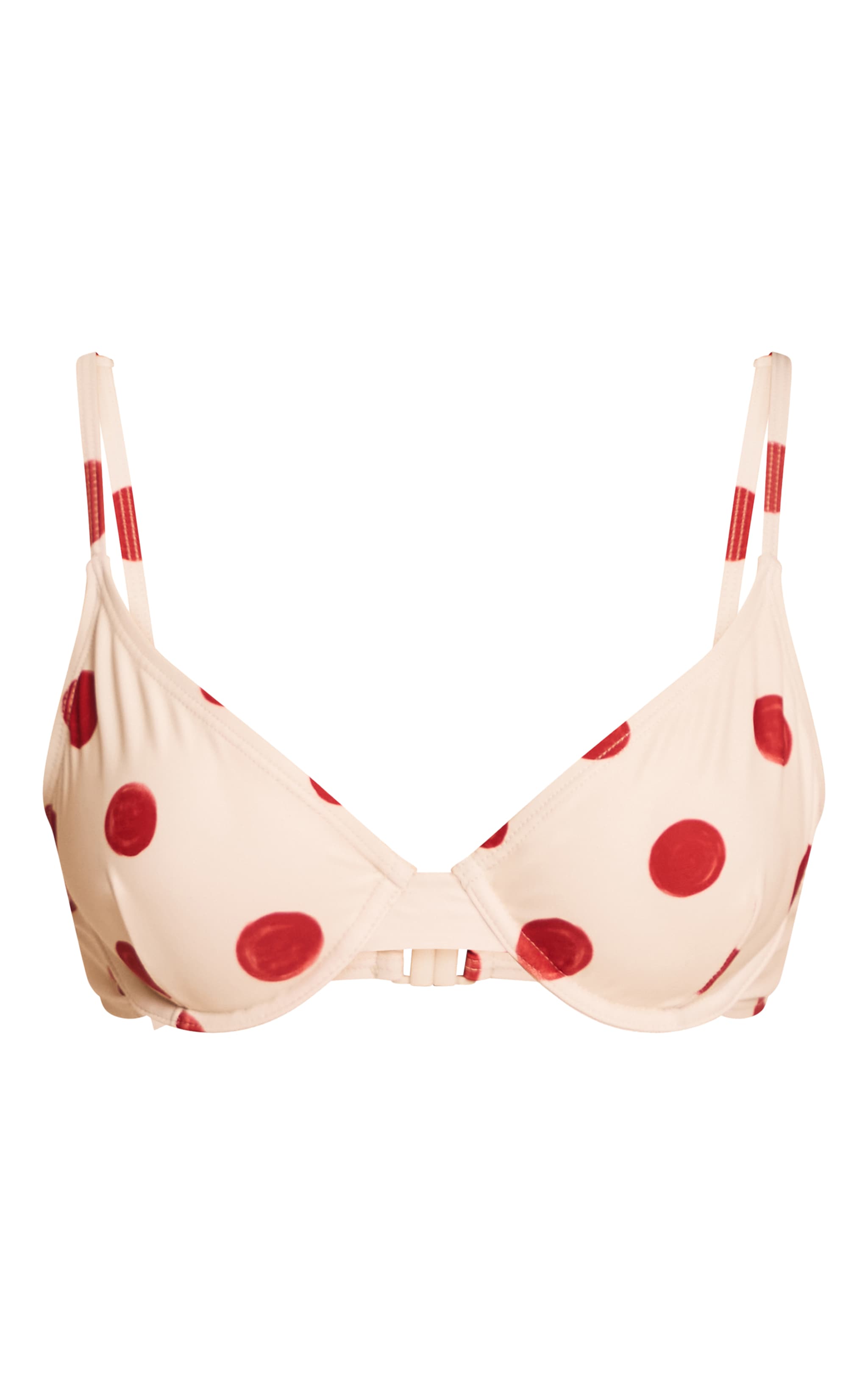 Red Polka Dot Underwired Bikini Top image 5