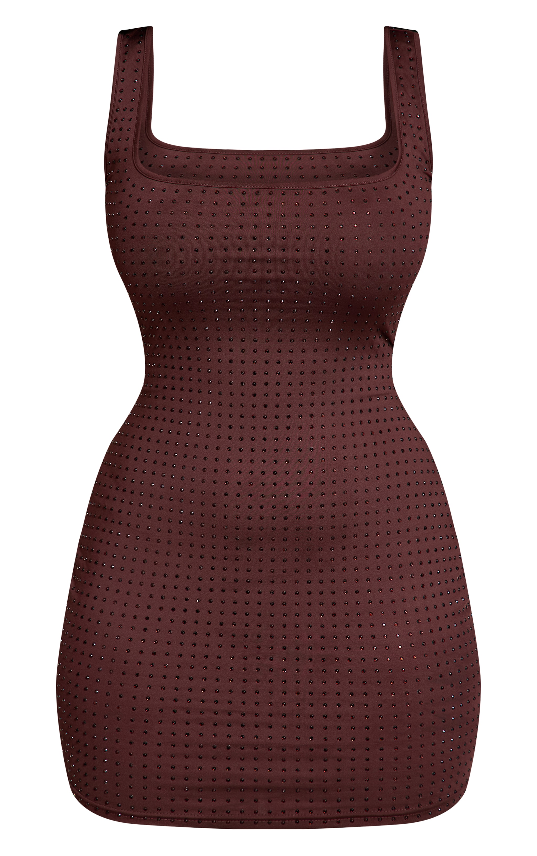 Shape Mini robe chocolat à strass image 5