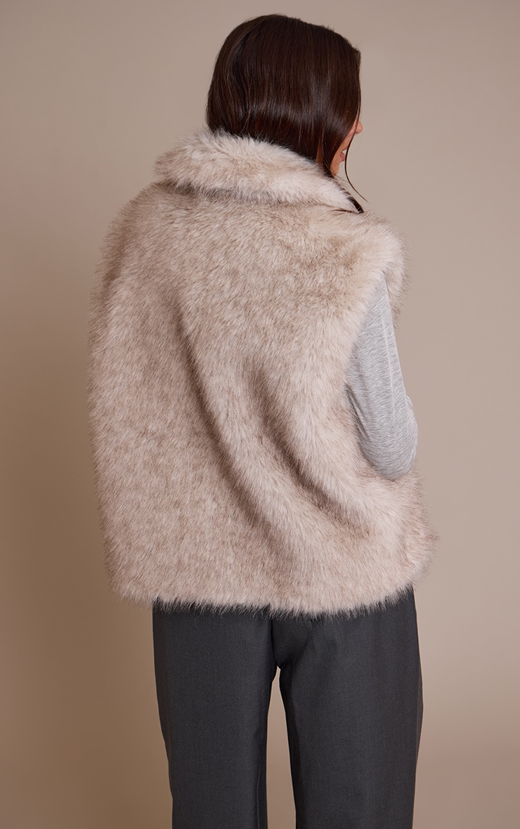 Grey Faux Fur Vest image 2