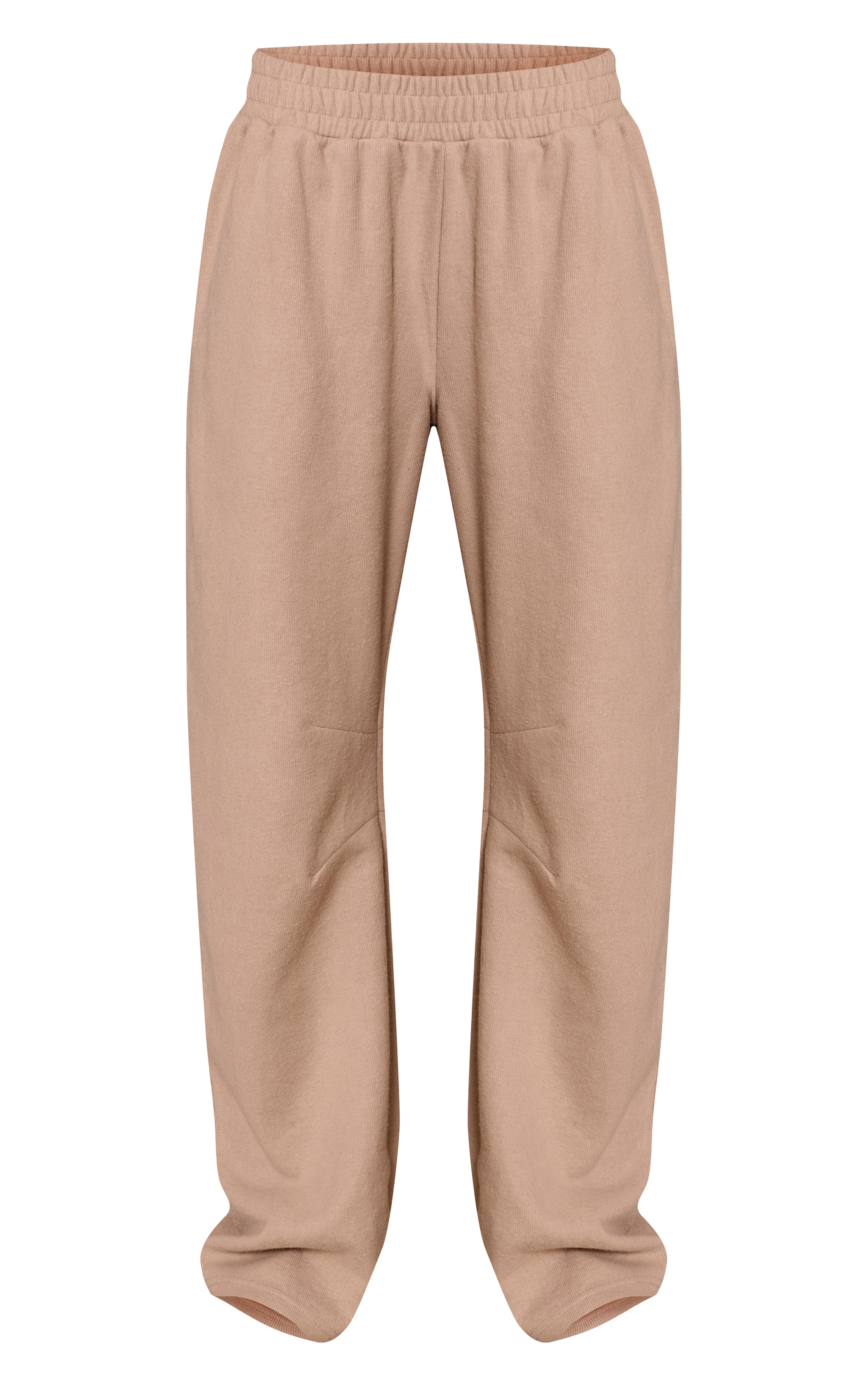 Pantalon droit brossé côtelé taupe à pinces image 5