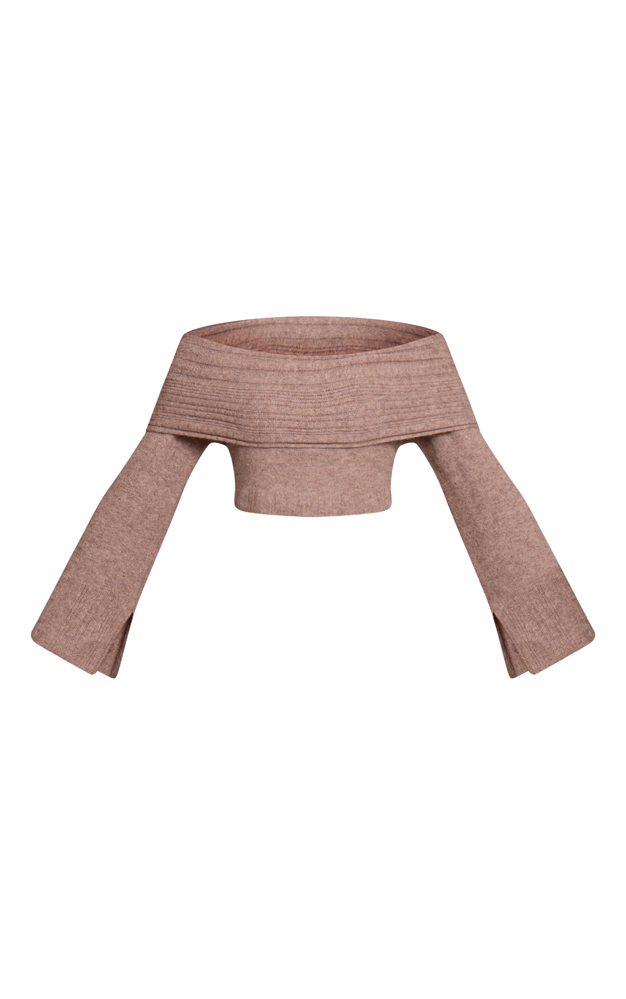 Mocha Rib Soft Knit Bardot Top image 5