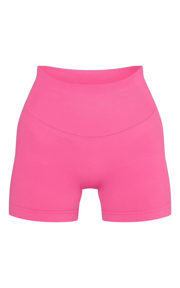 Hot Pink Seamless Padded Sports Bra image 5