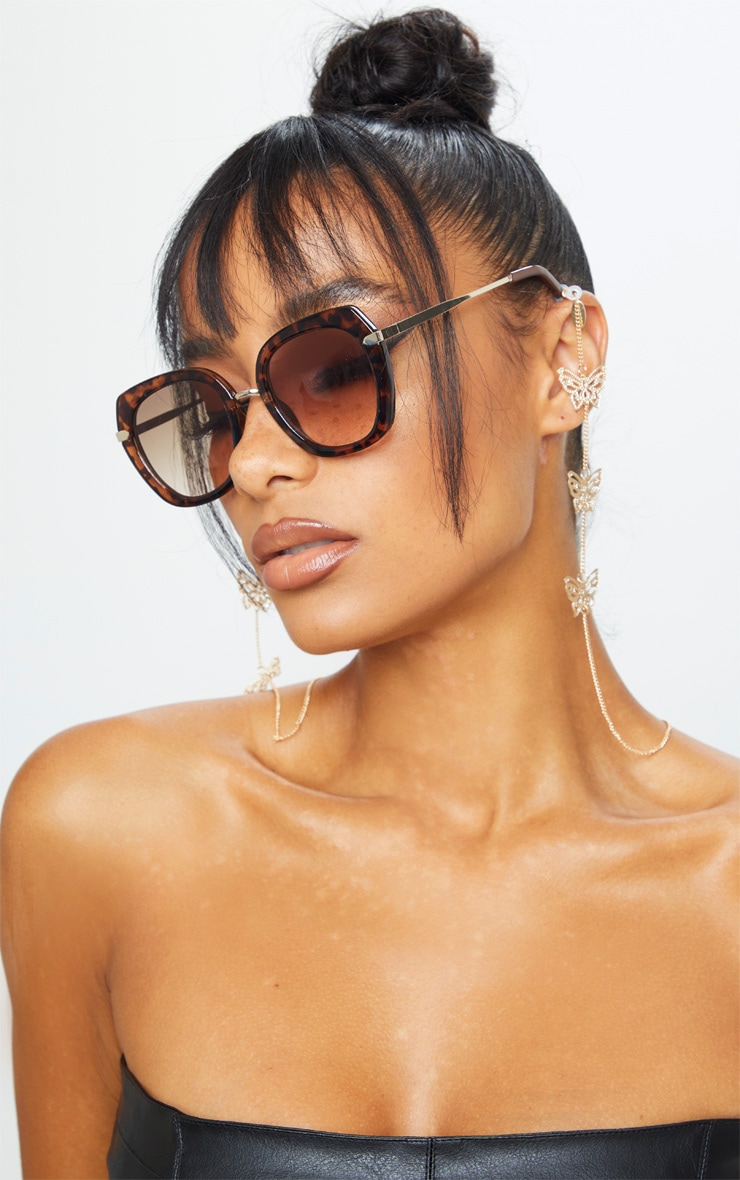 Gold Butterfly Sunglasses Chain