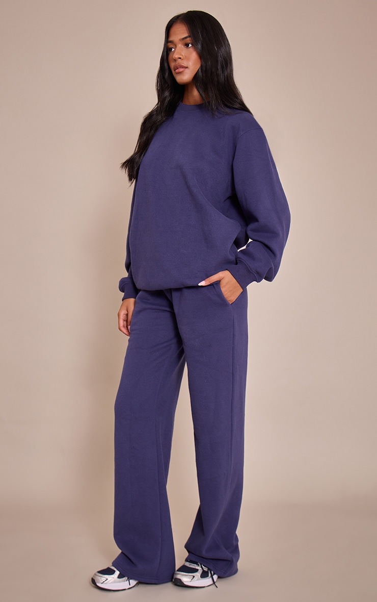 Tall Navy Oversized Crew Sweatshirt image 3