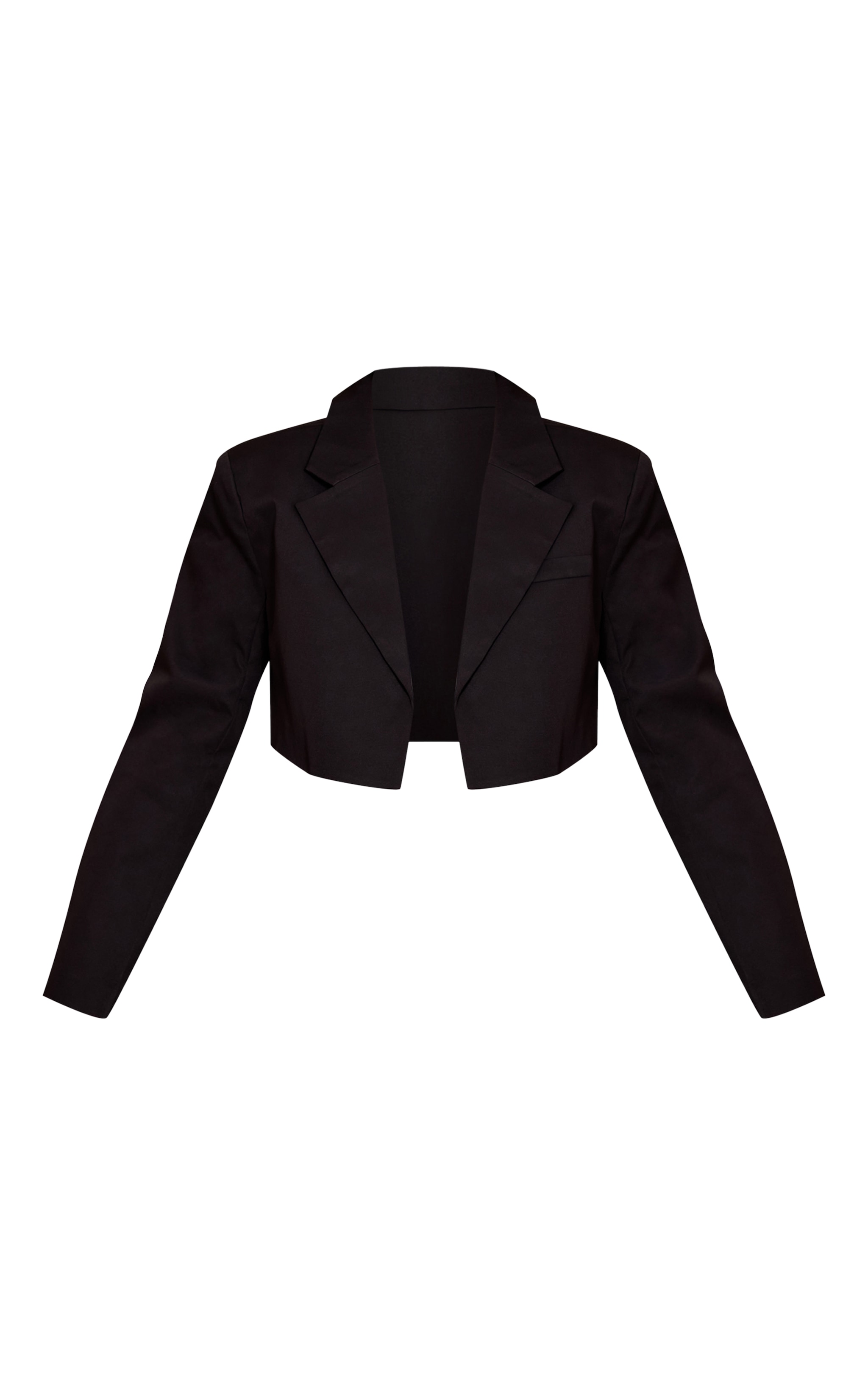 Black Cropped Tailored Blazer  image 5