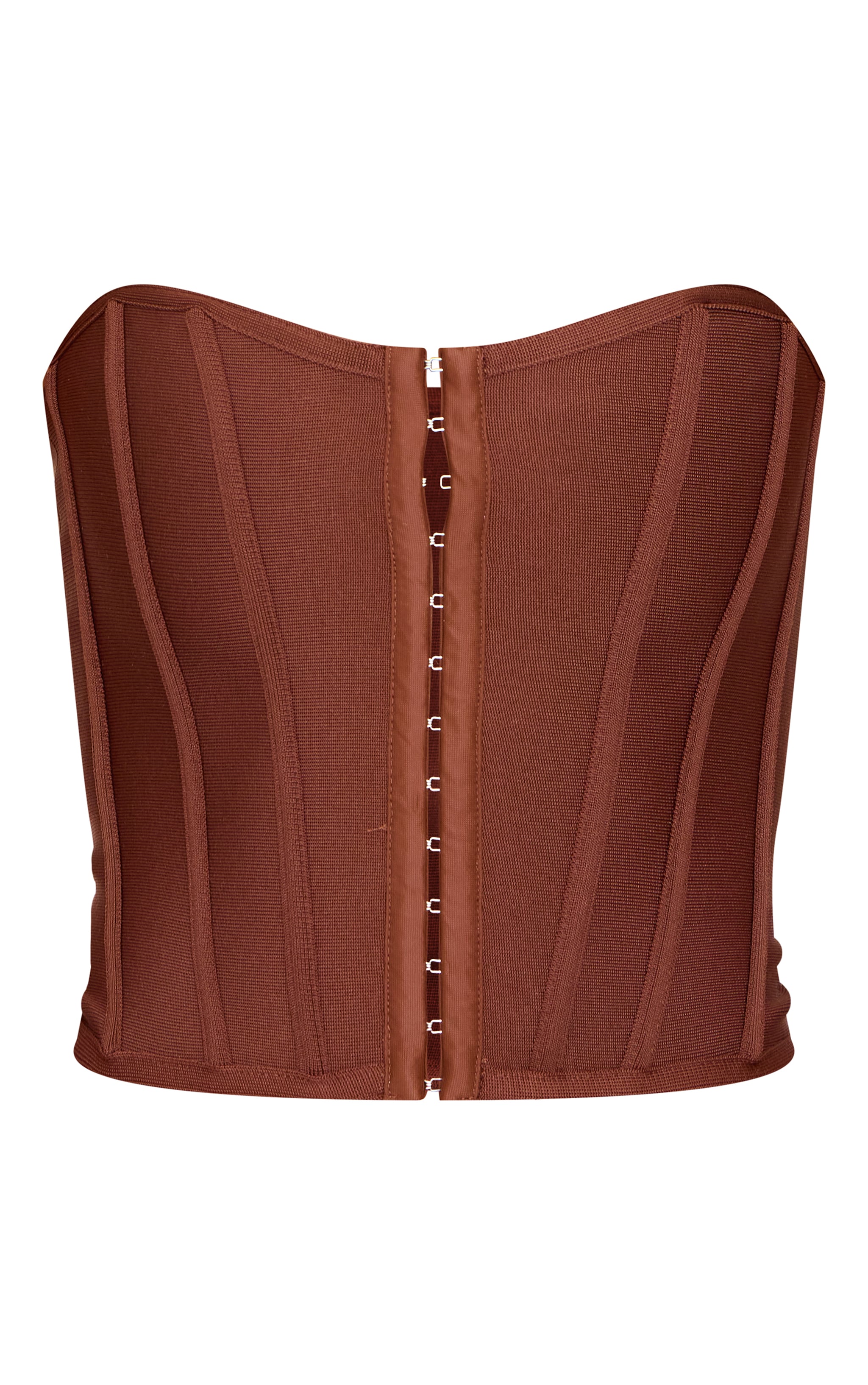 Chocolate Bandage Hook And Eye Structured Corset image 5