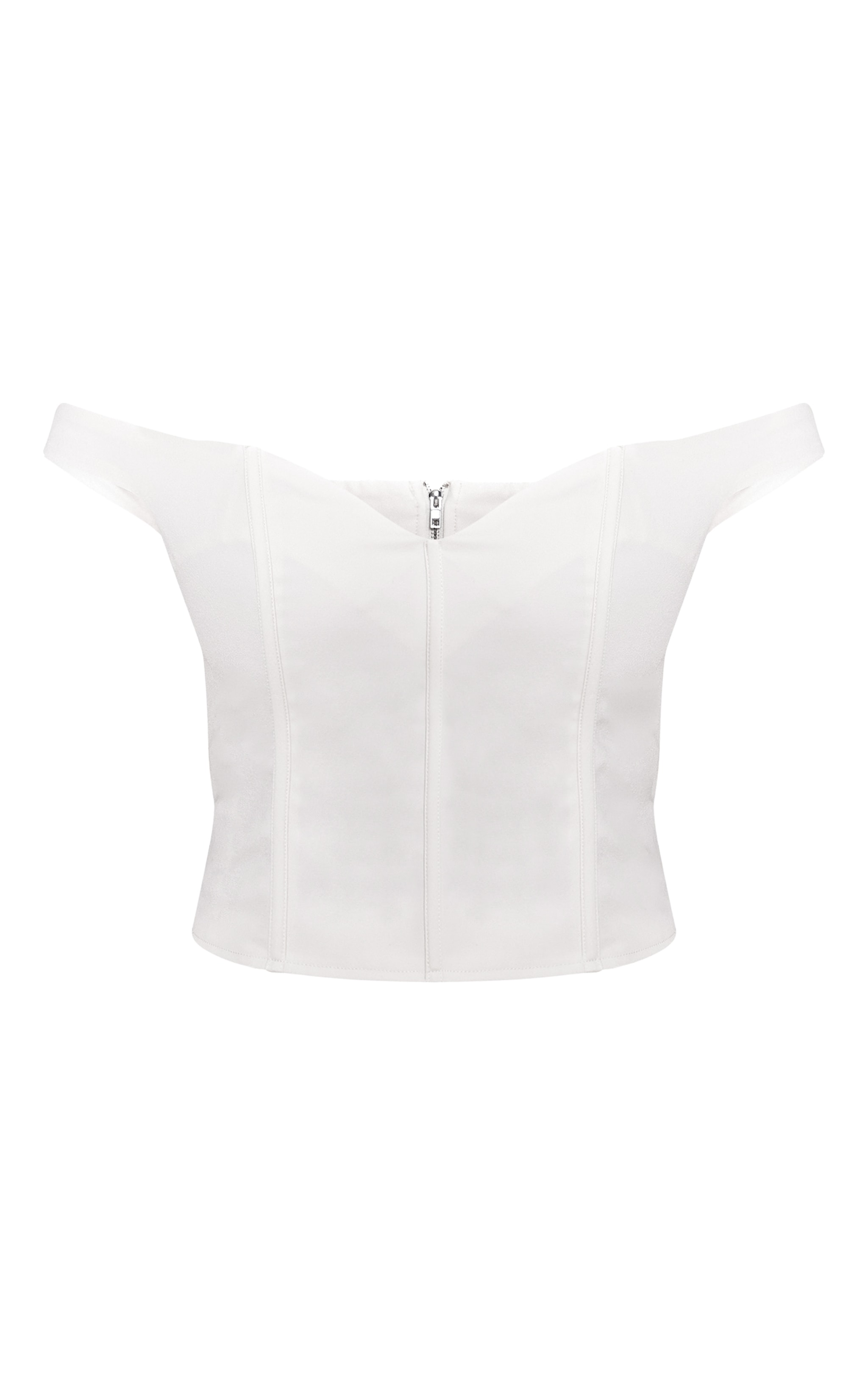 Shape Cream Bardot Sweetheart Structured Corset Top image 5