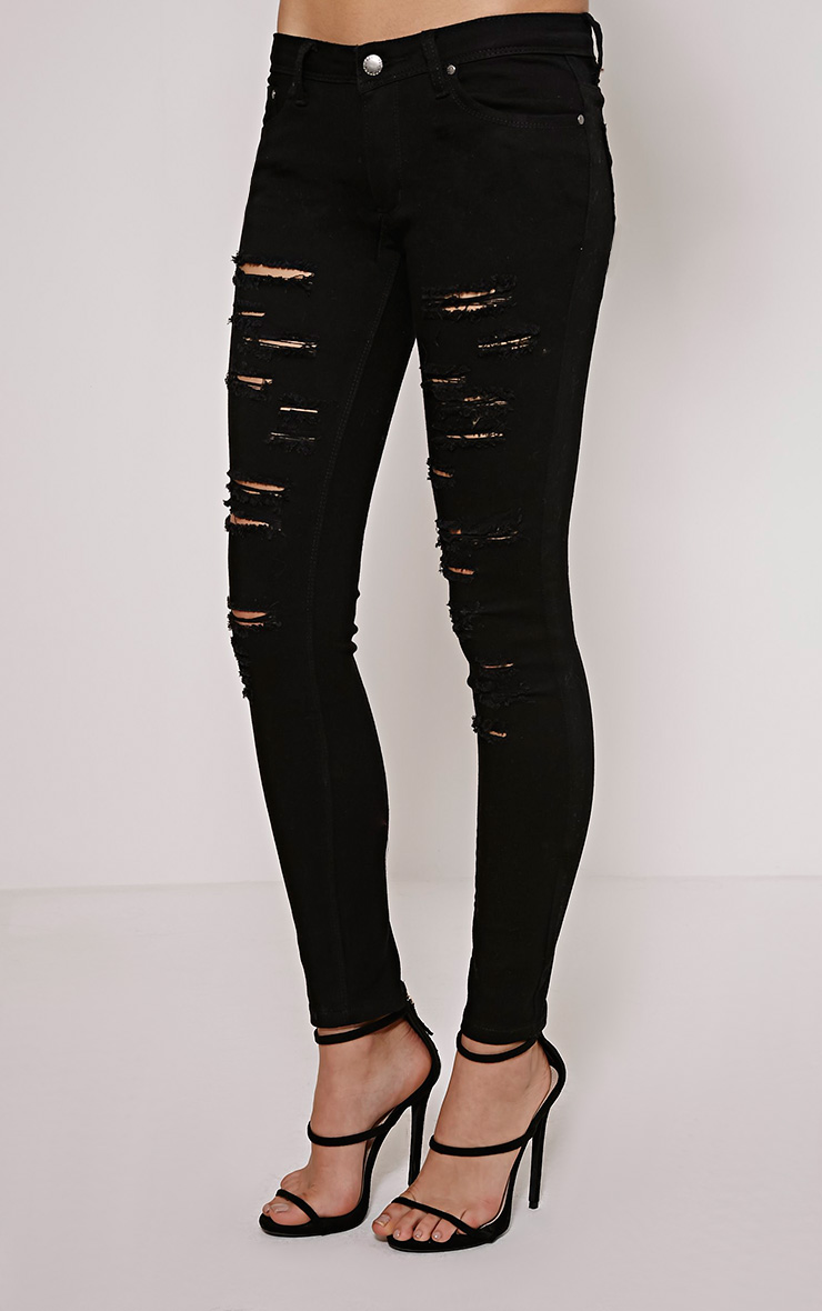 where can i buy black ripped skinny jeans