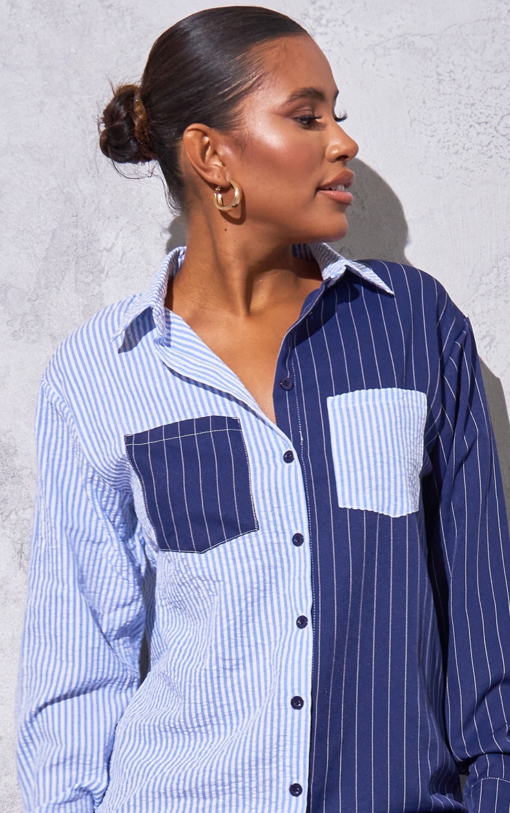 striped button down shirt dress