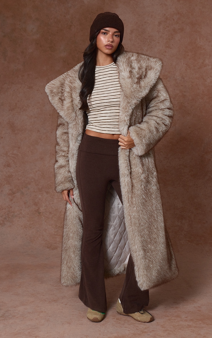 Chocolate Melange Soft Cotton Yoga Pant