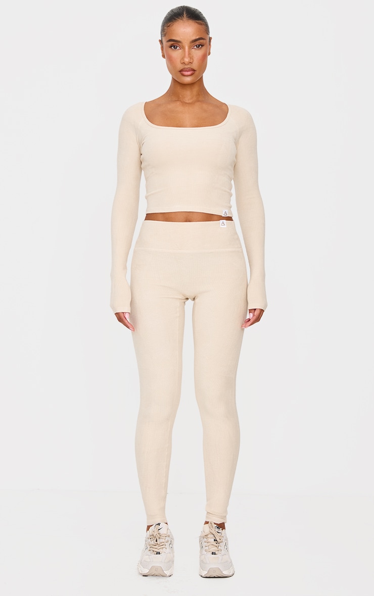 Butter Yellow Brushed Rib Square Neck Underlayer Top image 3