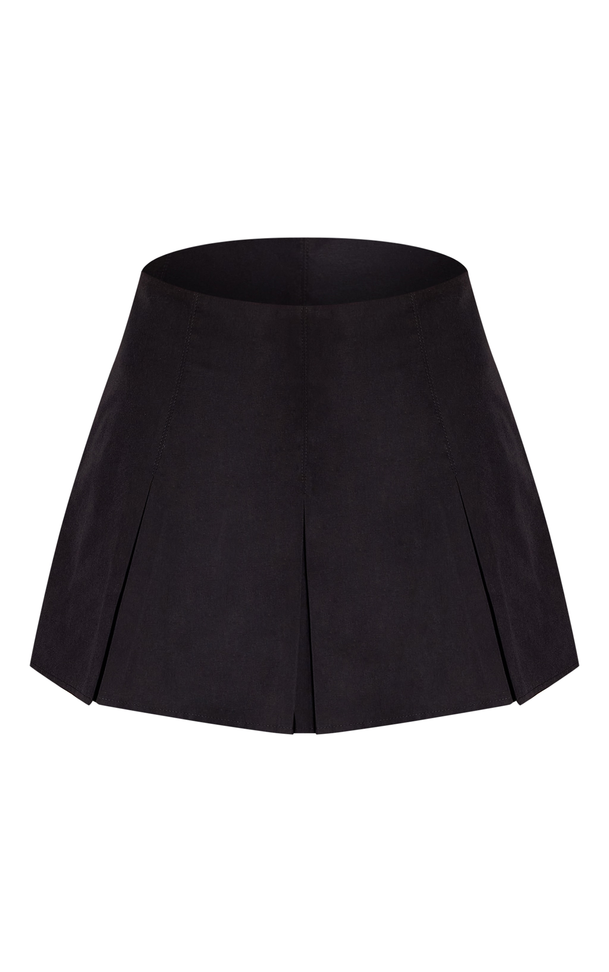 Tall Black Tailored Woven Box Pleat Skater Skort image 6