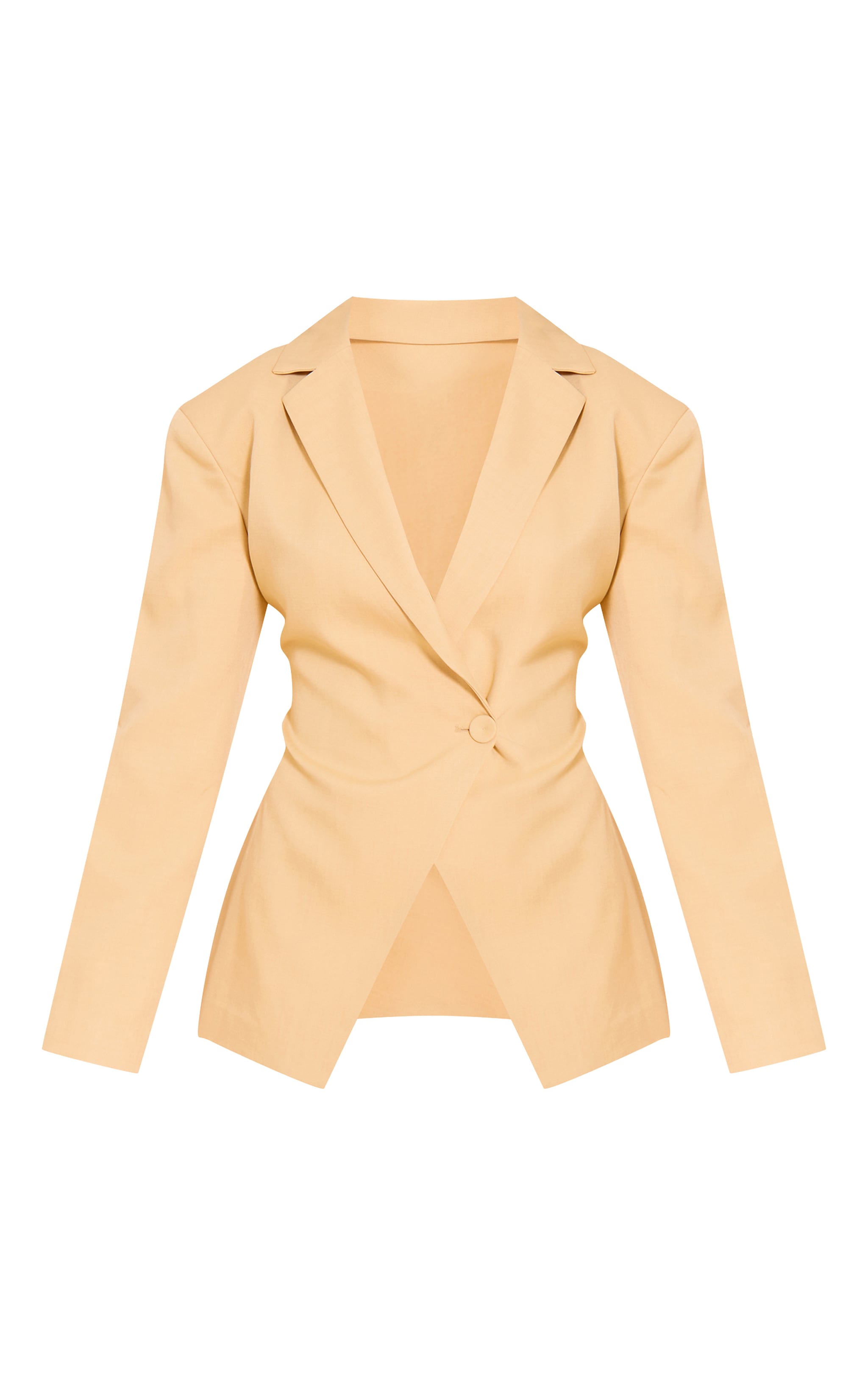 Petite Butter Cream Cross Front Boxy Tailored Blazer image 5