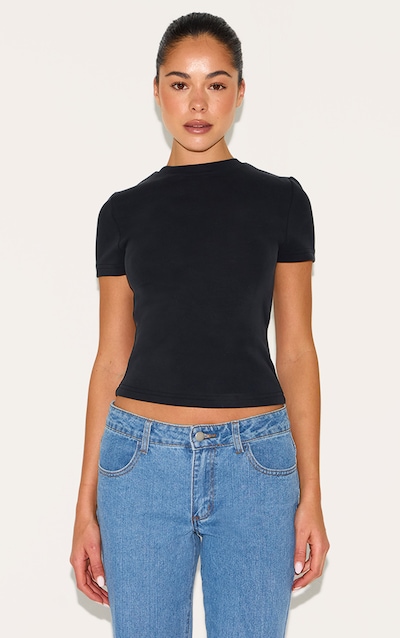 Black Premium Soft Touch Fitted T Shirt