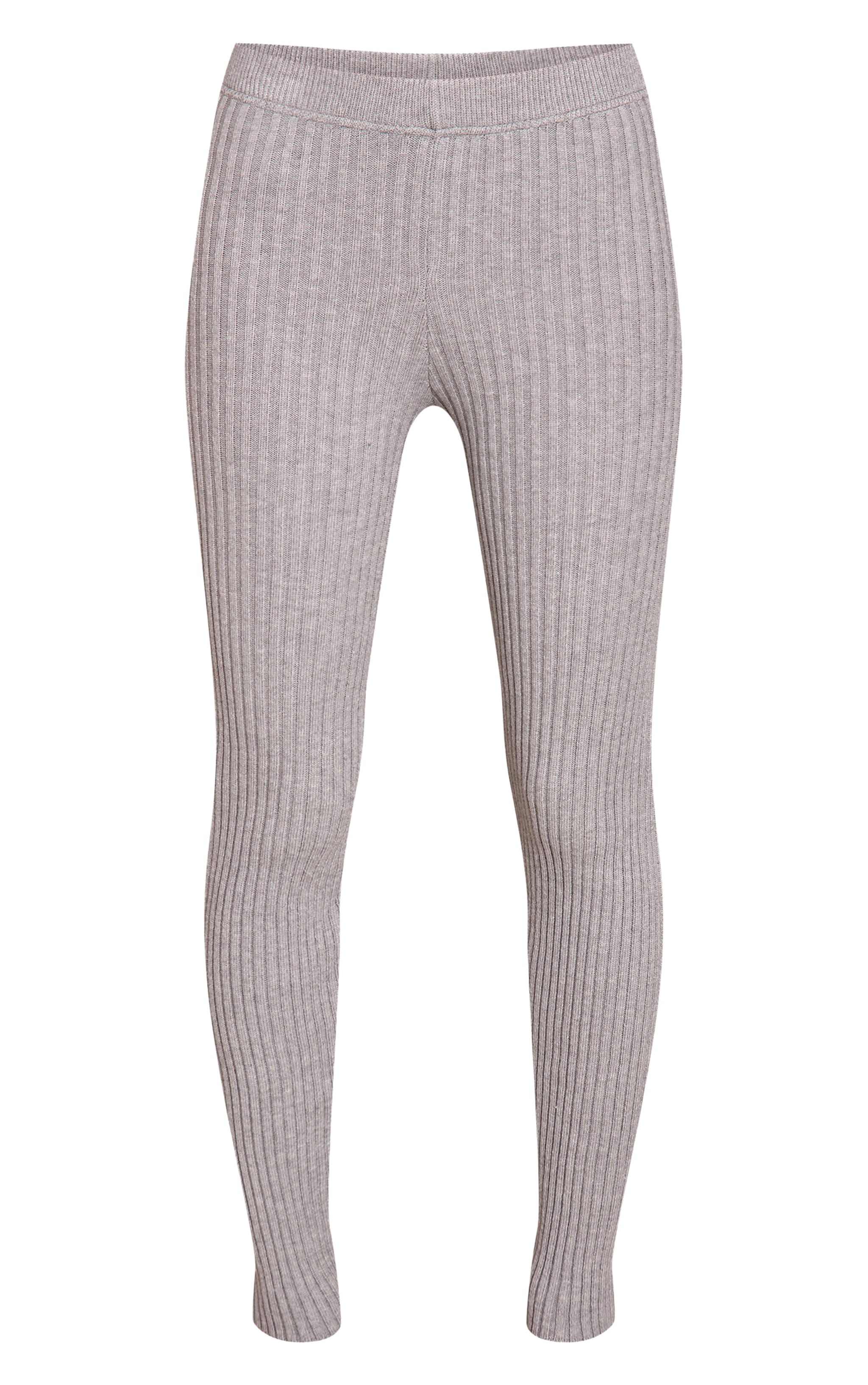 Grey Ribbed Knitted Legging image 5