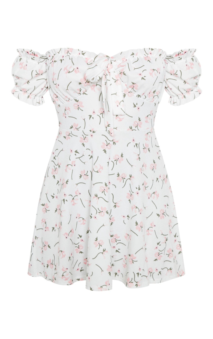 pretty little thing bardot floral dress