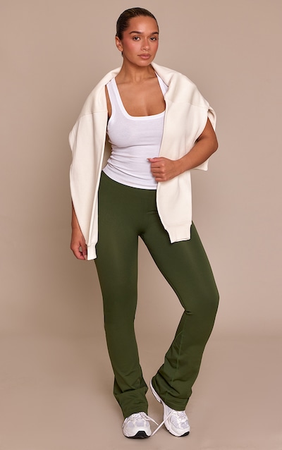 Shape Forest Green Seamless Active Ruched Bum Highwaisted Flares